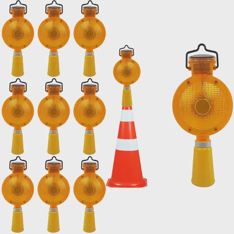Sinalizador Viario Solar Kit 11 Uni Sinalizaçao Rua Rodovia Estrada Obra Fiscalizaçao Evita Acidentes Segurança
