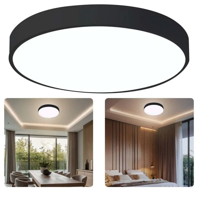 Luminária de Sobrepor L10060 3 Tons LED Integrado Preto Mundo LGBT 50CM - OUTRAS - Agro