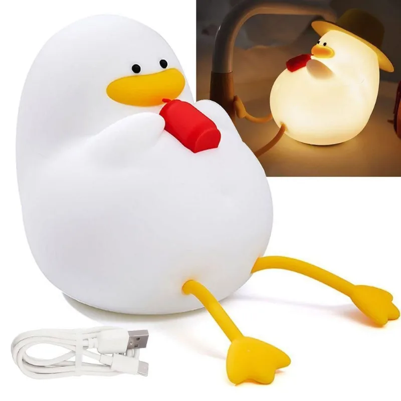 Abajur Patinho Fofo Touch Muda de Cor Recarregável USB Amarelo Mundo LGBT - OUTRAS - Casa E Construção