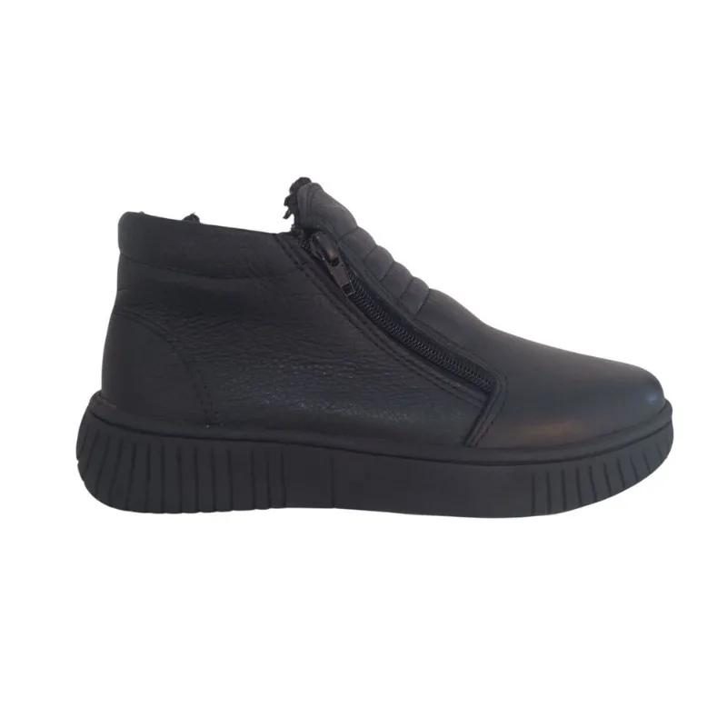 Tênis Feminino Forrado De Lã Botinha Flatform Peluciado Pelo