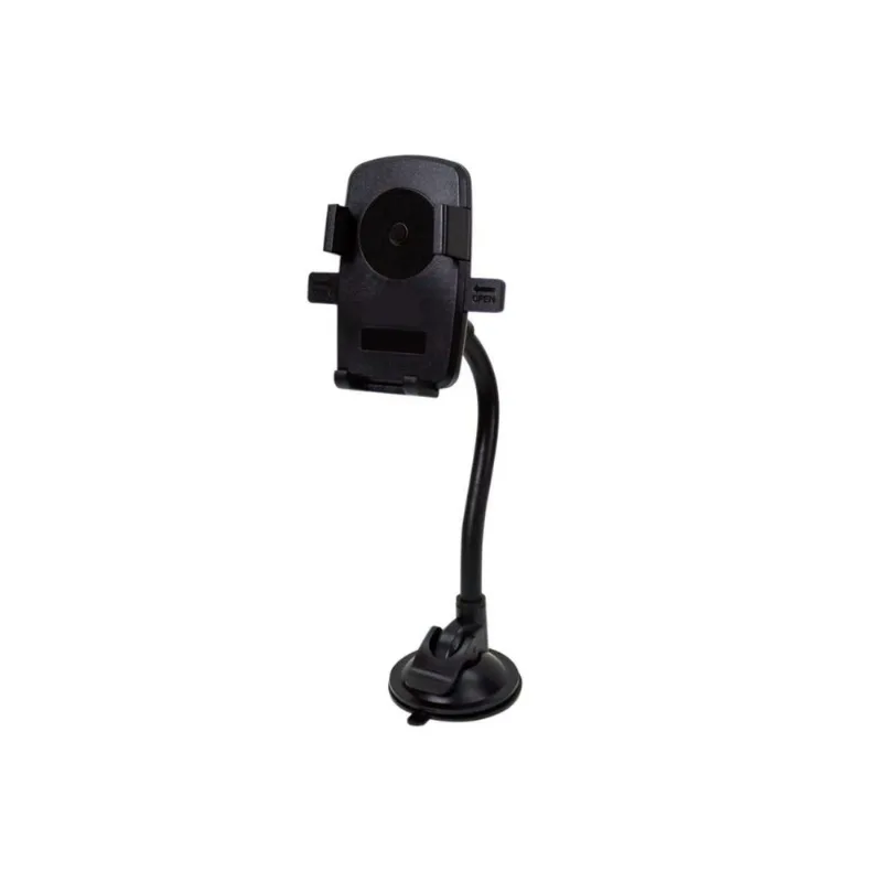 Suporte De Celular P/carro Bommax, Haste 350º Flexível, Ajustavel, Ventosa Segura- Bm-z02 Preto