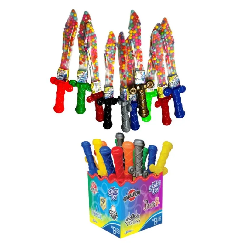 Espada Com Balinhas Confeitos Candy Toy 10un X 30gr