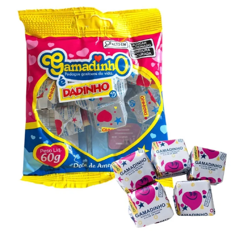Kit 5 Mini Pacote Dadinho Gamadinho Amendoim 60gr Cremoso - Não Informado - Mercearia