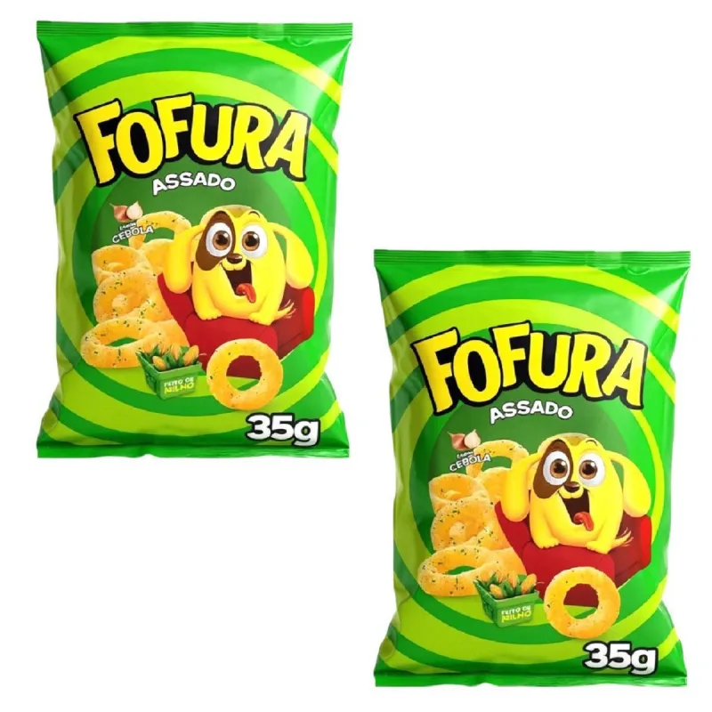 Kit C/120 Salgadinho Fofura Sabor Cebola Lucky 35g Crocante - Não Informado - Mercearia