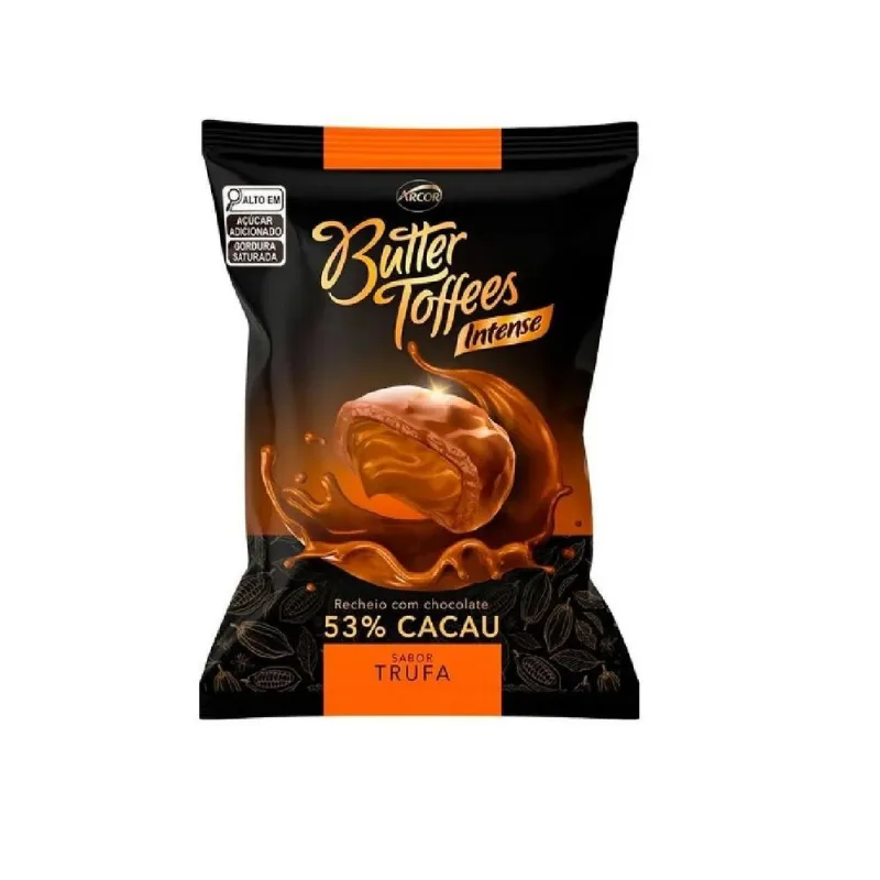 Bala Butter Toffes Intense Sabor Trufa 53% Cacau 500Gr