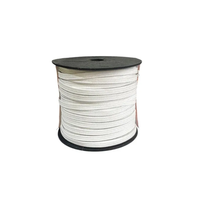 Kit 7 Elástico Cor Branco Chato Nº8 5Mm De 50M Para Costura
