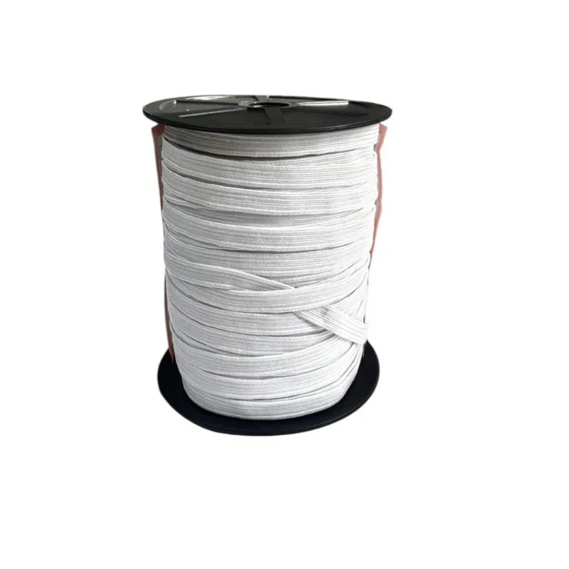Kit 3 Elásticos Chato Número 12 De 0.7Mm Branco De 50M