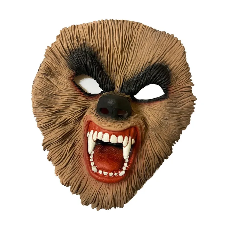 Mascara Lobisomem Raivoso Lobo Terror Fantasia de látex