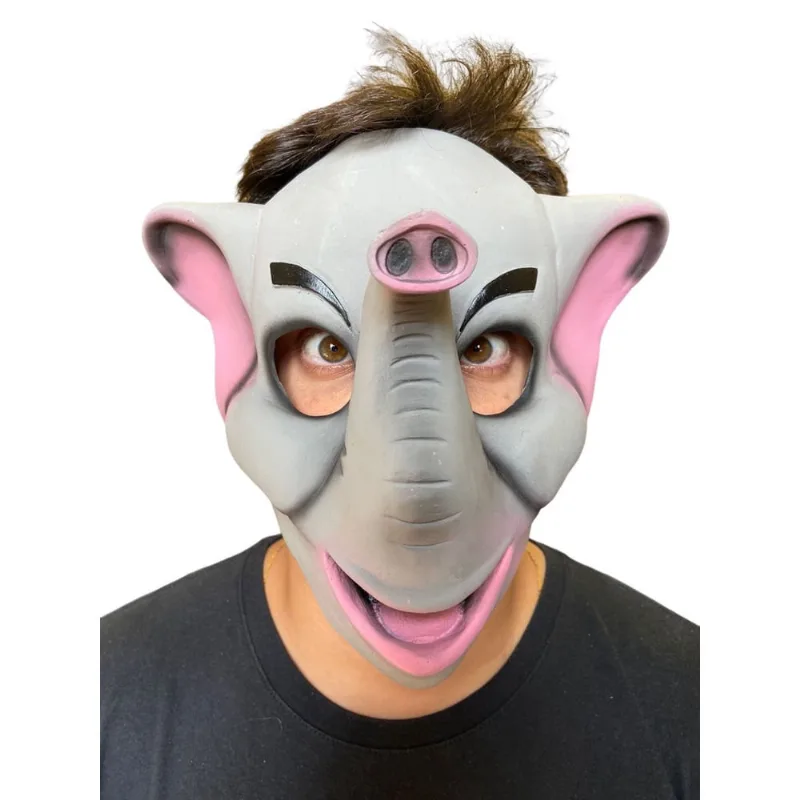Máscara Cara de Elefante de Látex Fantasia fofinha