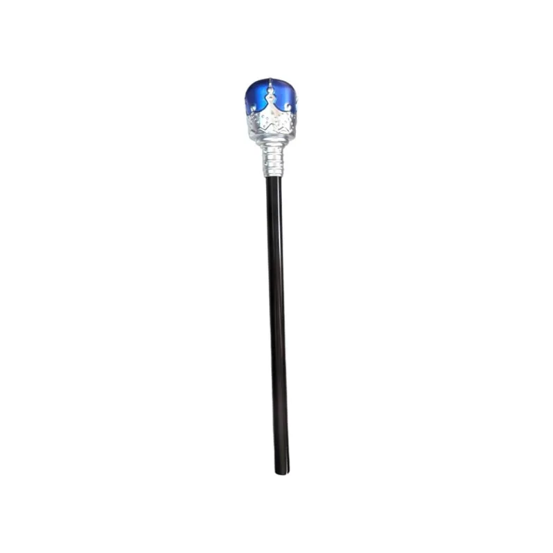 Acessório Fantasia Bastão Cetro de pvc azul Rei Rainha