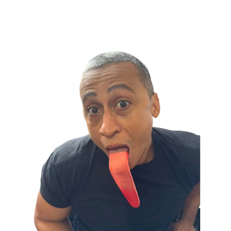 Fantasia Linguão de látex para encaixar Língua gigante