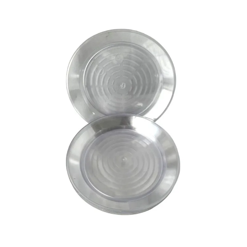 10 Pratos Acrílico rígido Refeição Resistente 15cm Cristal