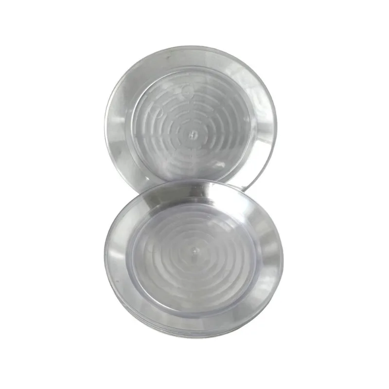 100un Prato Acrílico Resistente 18cm Cristal Transparente