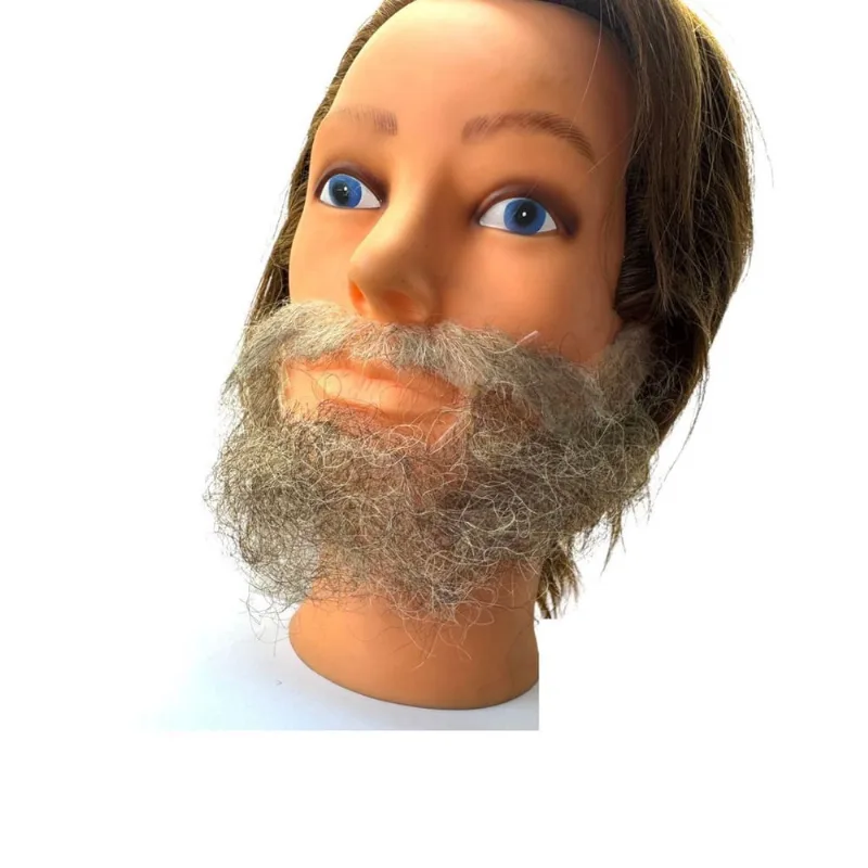Barba Falsa Postiça Realista Grisalha Loira + Bigode + Cola