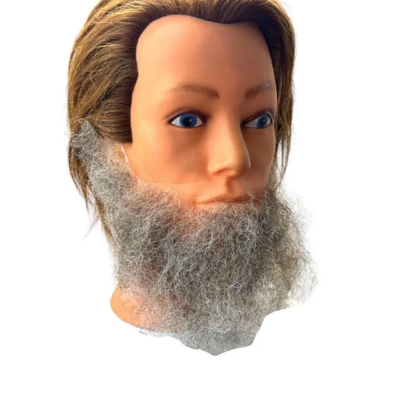 Barba Falsa Postiça Realista Grisalha + Cola Fantasia Cosplay