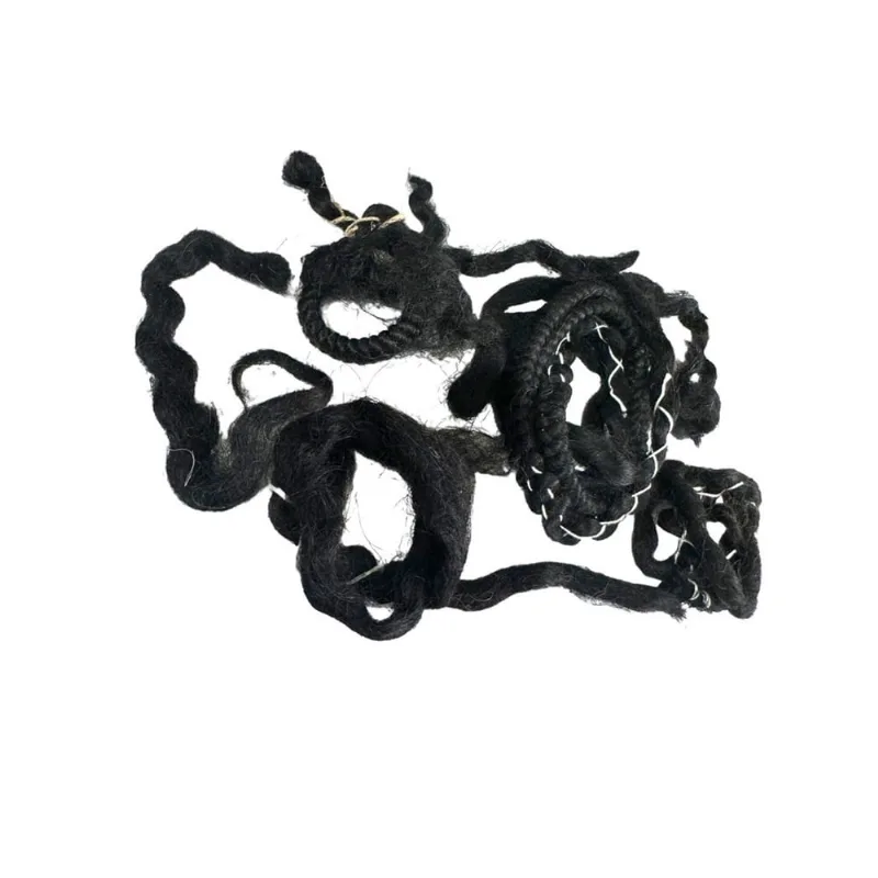 Cabelo crepe Hair Preto Cabelo 60cm cabelo p/ barbas bigodes