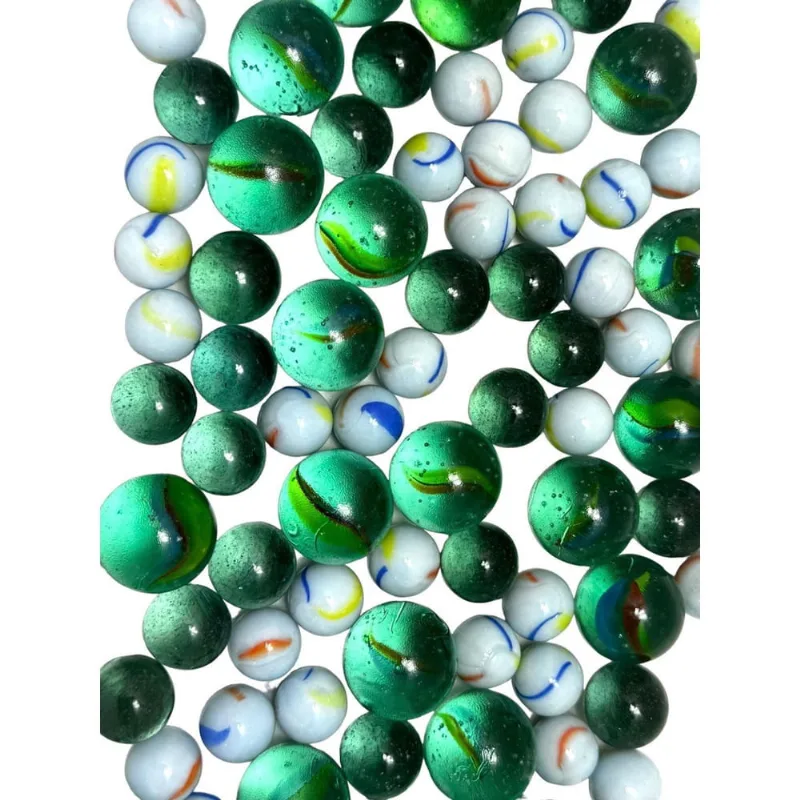 50 Bolinhas De Gude Mix Com 3 Modelos Diferentes De Vidro