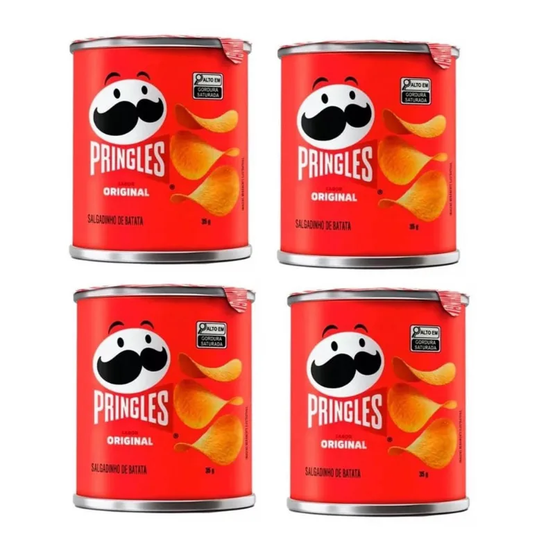 Kit 10Un Mini Batata Pringles Salgadinho Biscoito 35Gr