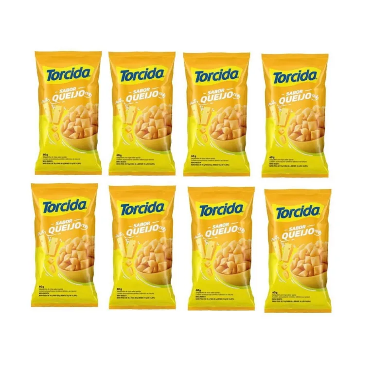 Kit 10Un Salgadinho De Trigo Torcida Sabor Queijo 60Gramas