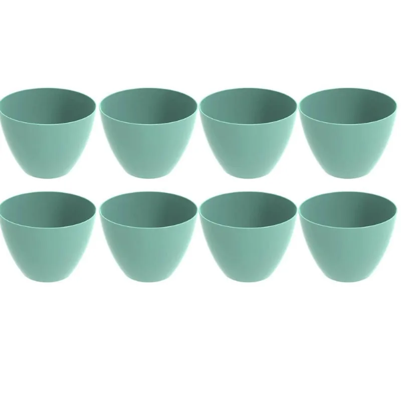 8 Tigelas Redonda Grande 6,2L Verde Menta Crippa Servir Salada Frutas Pratos Quentes