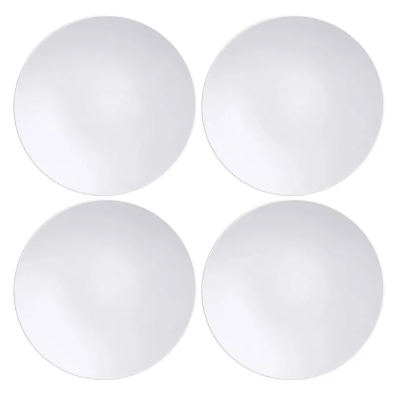 Kit 4 Pratos de Sobremesa Porcelana Branco 21cm Tramontina Sophia Redondo Mesa Posta