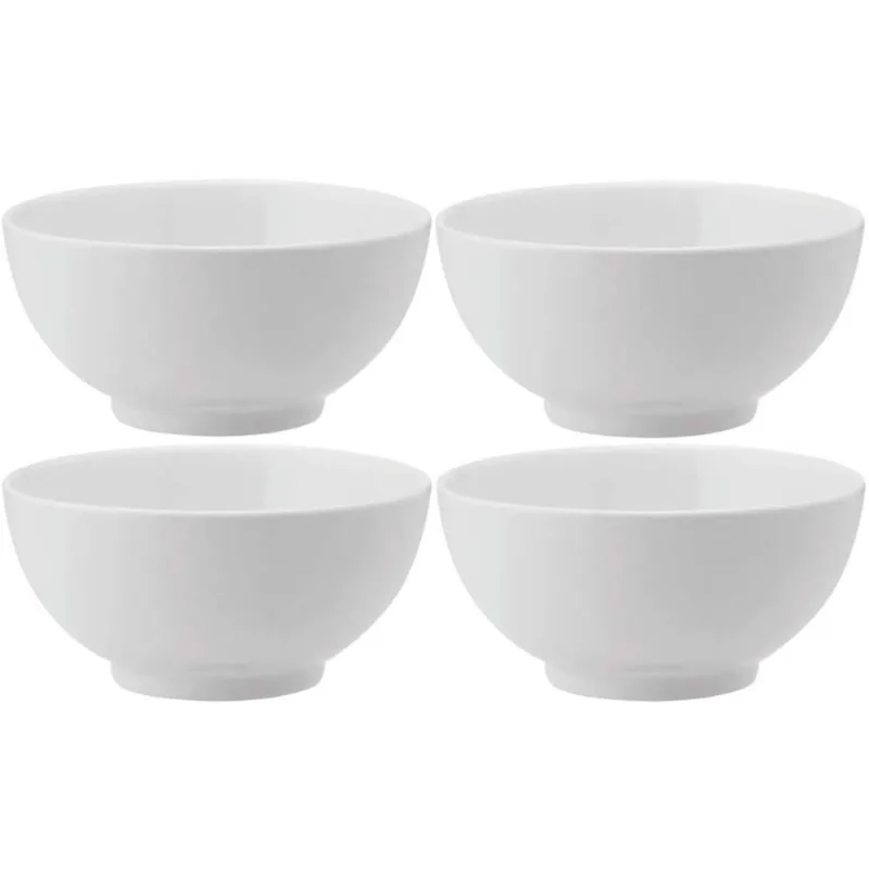 Kit 4 Bowls de Melamina Branca 10,3x5,2cm Serata 200ml Haus Concept Cumbuca para Caldos
