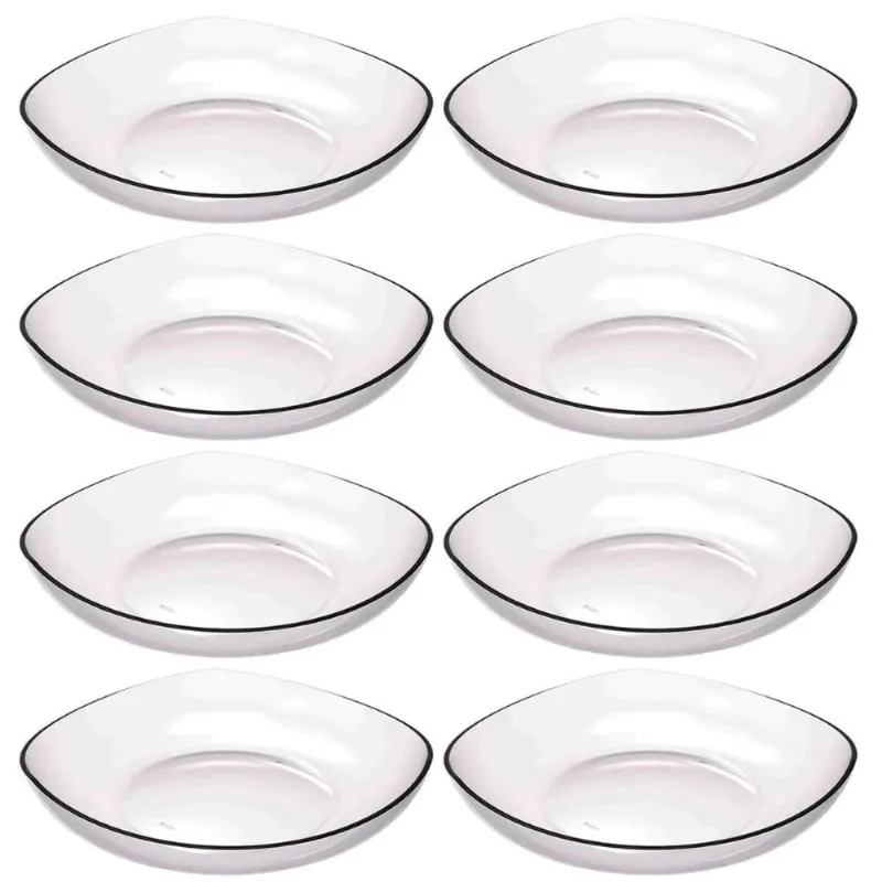 8 Cestas para Frutas Fruteira de Mesa Transparente 3,5L Trio Crippa Bancada Verduras