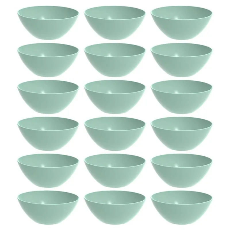 12 Tigelas Pequena Crippa Travessa Redonda 2,3L Servir Salada Sobremesa Verde Menta