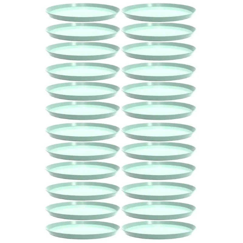 Kit 24 Bandejas Redondas 34cm Verde Menta Servir Bubble Restaurante Bar Crippa