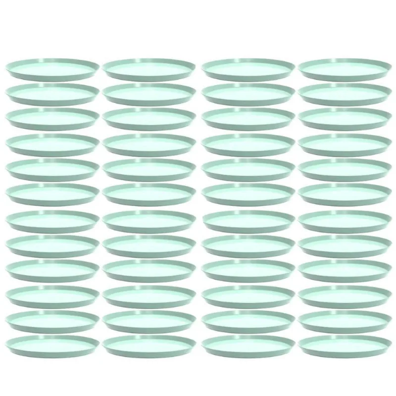 Kit 48 Bandejas Redondas 34cm Verde Menta Buffet Crippa Bubble Eventos