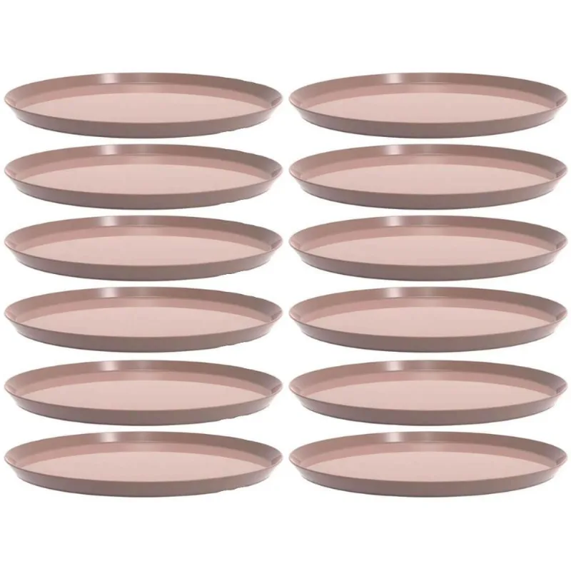 Conjunto 12 Bandejas Redondas 28cm Servir Amêndoa Bar Restaurante Bubble Crippa