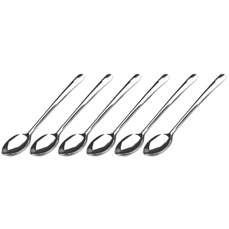 Kit 6 Colheres Arroz Inox Grandes Lisas 35cm Profissional Re