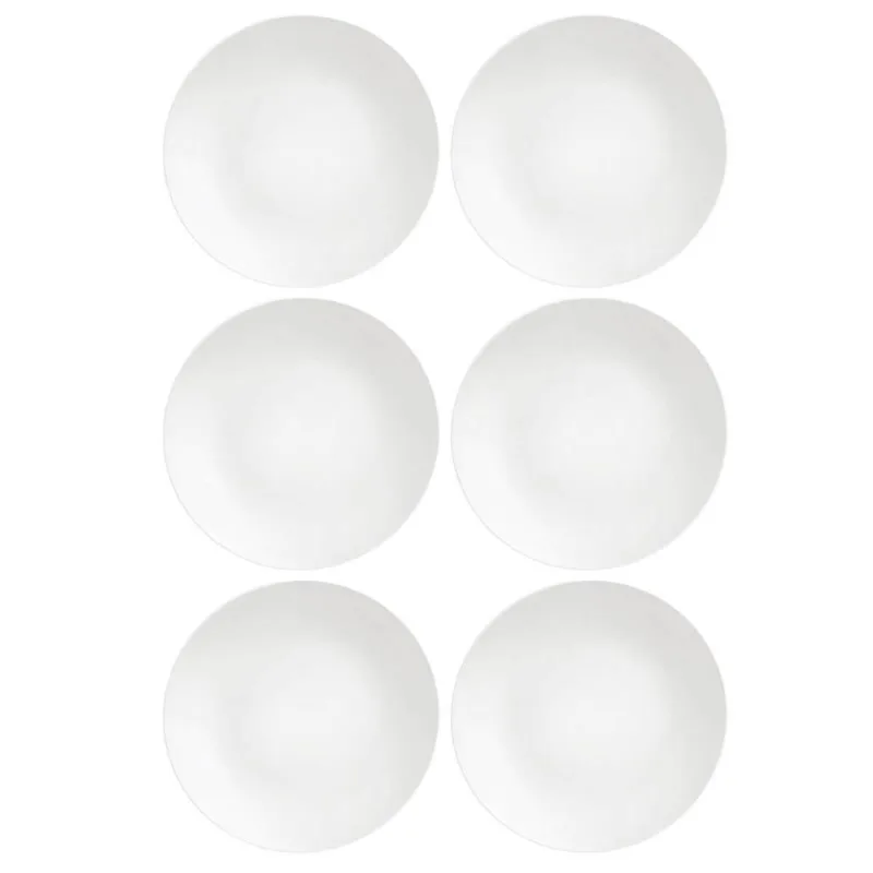 Kit 6 Pratos Rasos Tramontina Porcelana Branco 28cm Sophia M