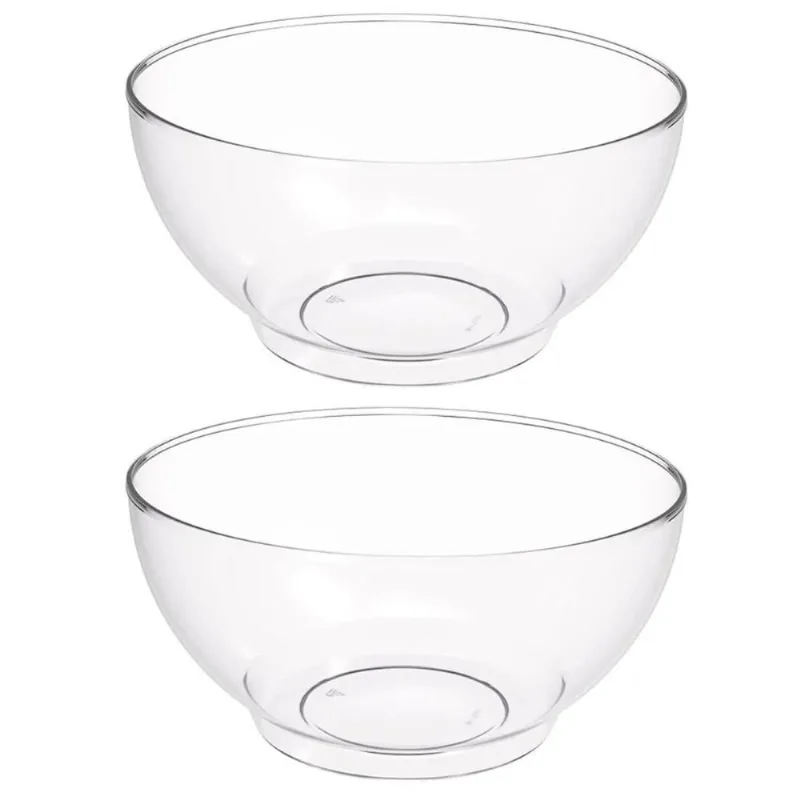 Kit 2 Tigelas 3,1L Transparente Redondas 23x10cm Salada Sobr