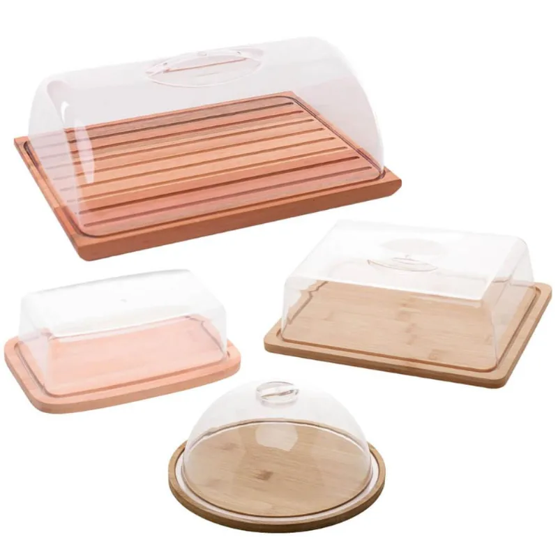 Kit Porta Pães Queijeira Manteigueira Porta Bolo Tampa Mesa Posta Café Manhã