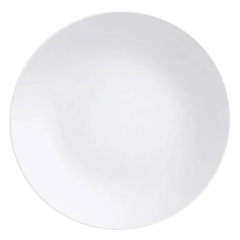 Kit 24 Pratos Rasos Porcelana Branca 25cm Tramontina Leonora Restaurante Bar Eventos