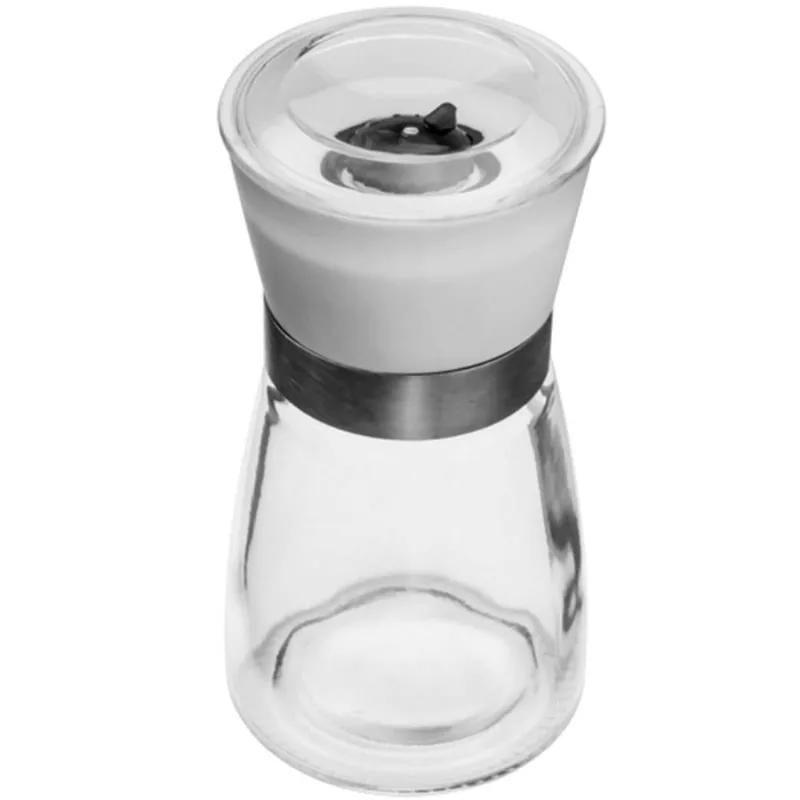 Kit 24 Moedores de Sal e Pimenta 170ml Manual Vidro Triturador Moinho Cerâmica Lyor