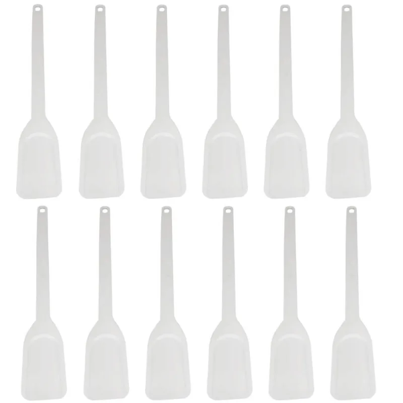 Conjunto 12 Espátulas Plásticas Industriais 74cm Brancas Pás para Restaurantes Refeitórios Escolas