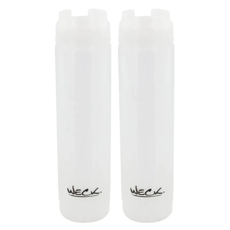 Kit 2 Bisnagas Invertidas para Molho 470ml Profissional Food Truck Restaurante Lanchonete Weck