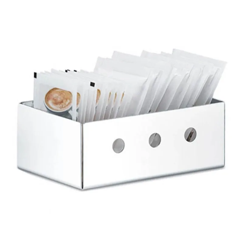 Conjunto 24 Suportes para Sachês Aço Inox Porta Molhos Chá Açúcar Adoçante Sal Brinox