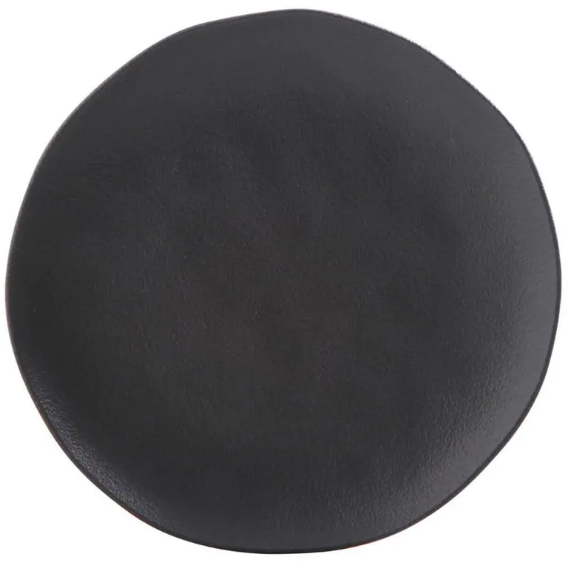Kit 24 Pratos Cerâmica Stoneware 26,5cm Sushi Sashimi Preto Fosco Servir Restaurantes
