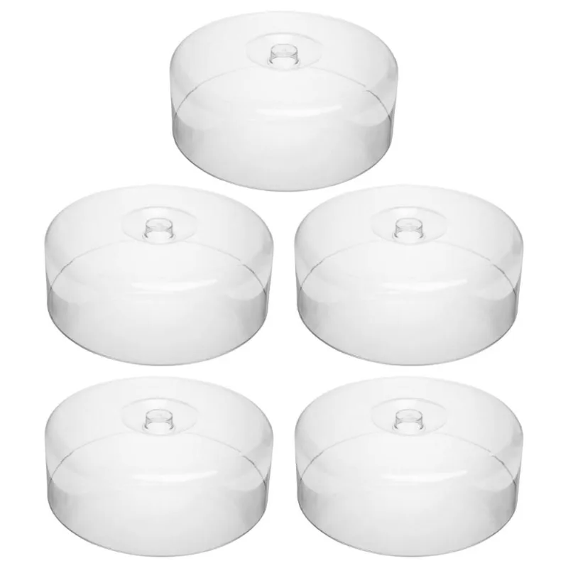 Kit 5 Cúpulas 25,5cm em Acrílico Tampa para Bolo Redondo Tor