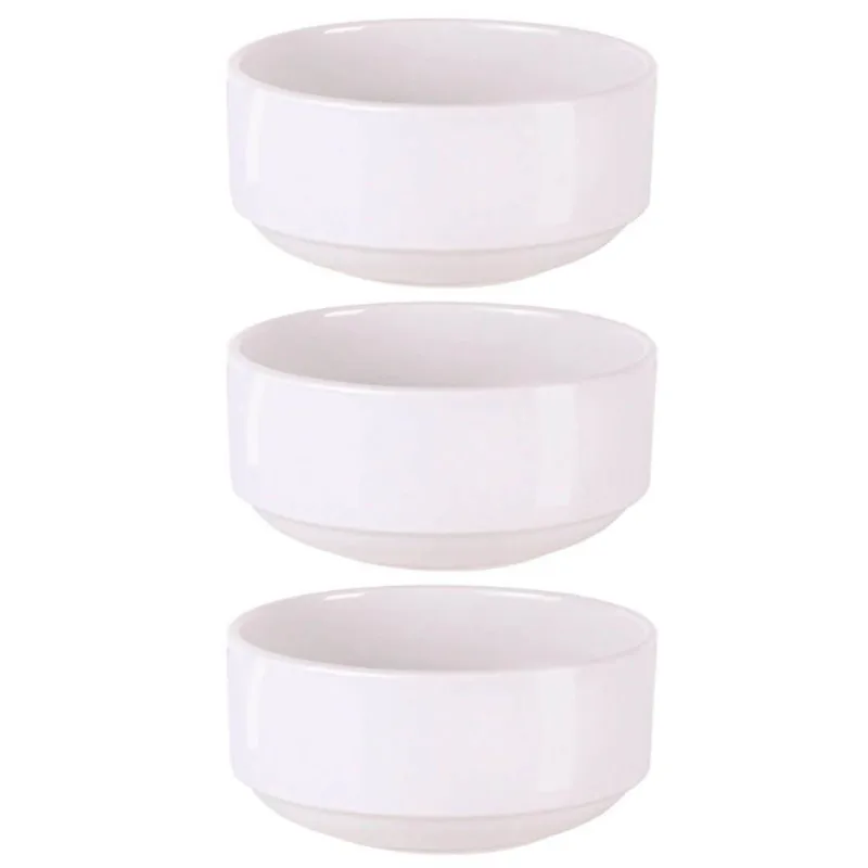 Kit 3 Tigelas Pequenas Cumbuca Porcelana Empilhável Frutas Sobremesa Tramontina Paola