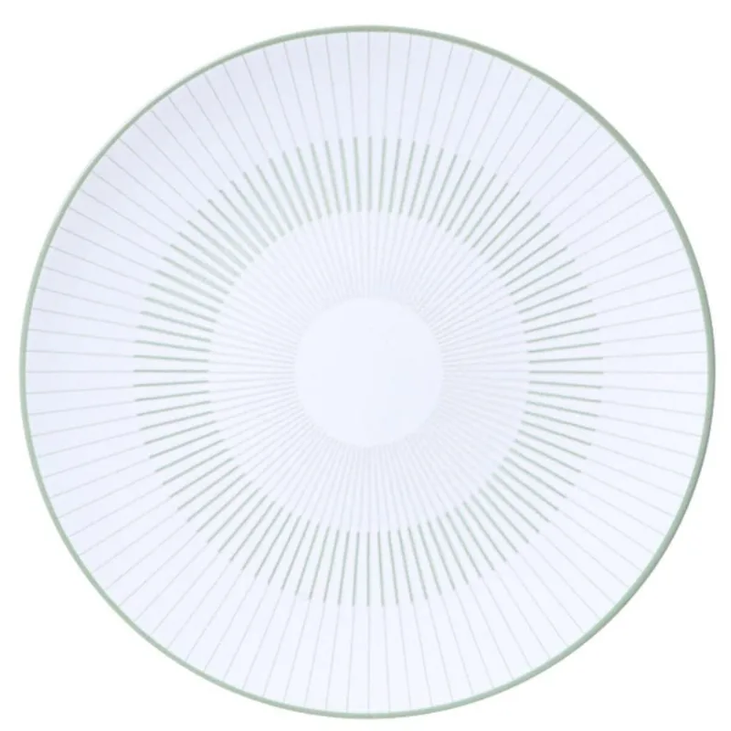 Jogo 12 Pratos Rasos de Jantar 25cm em Porcelana Tramontina Lineare Mesa Posta Restaurante Buffet