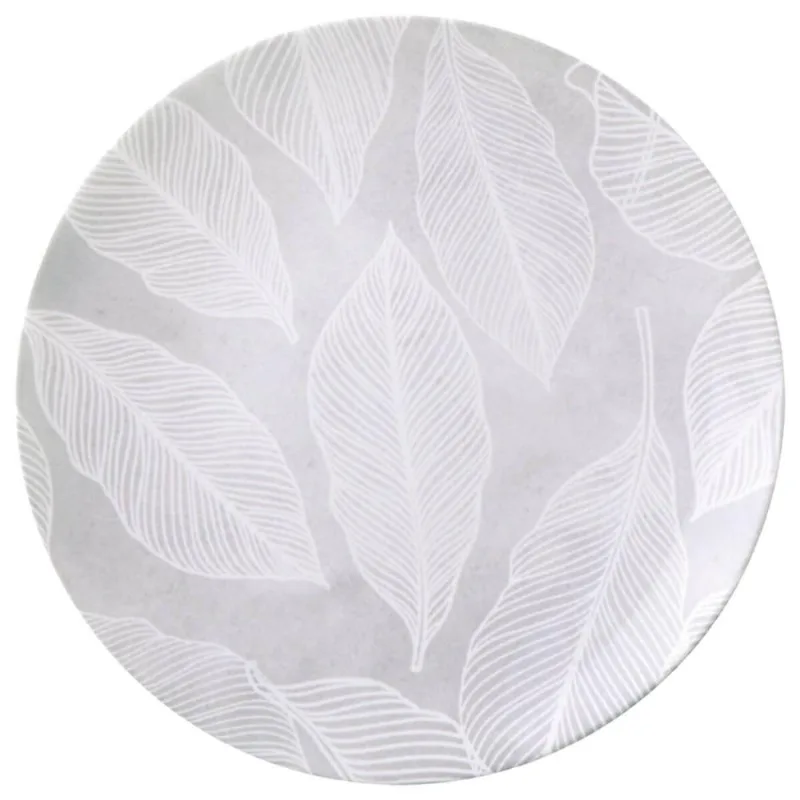 Conjunto 12 Pratos Rasos Tramontina Arbo 25cm em Porcelana Decorada Cozinha Mesa Posta