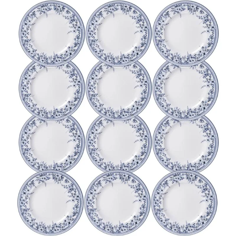 Conjunto 12 Pratos Rasos de Porcelana 28cm Azzura Tramontina Servir Restaurantes Eventos Buffet