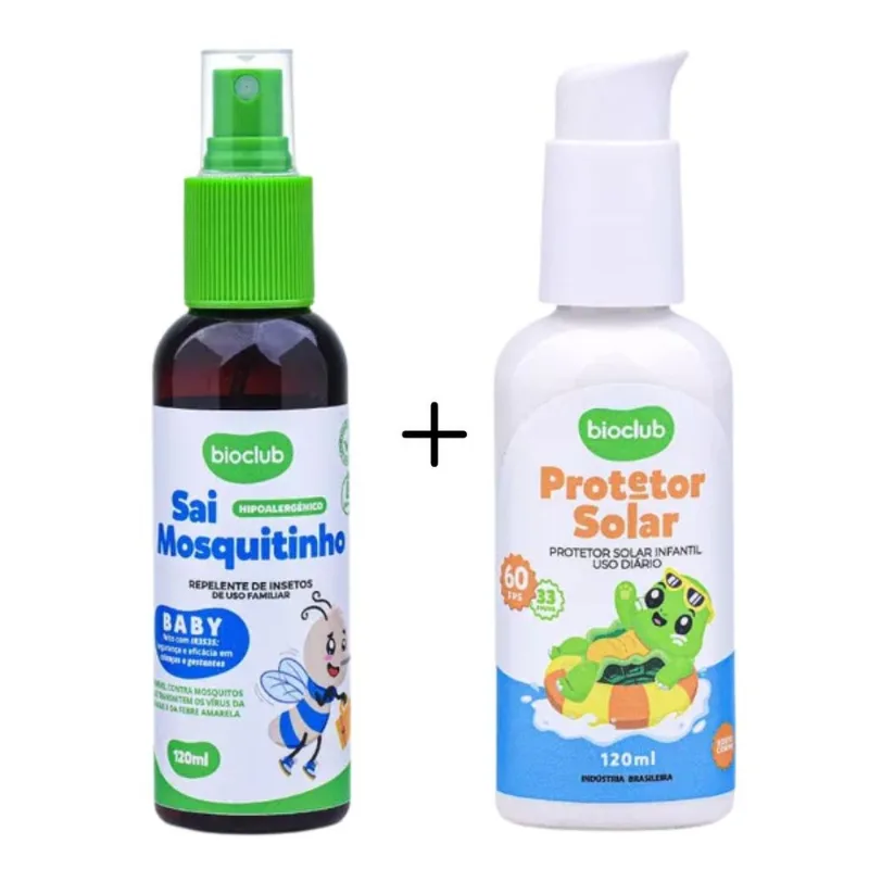 Kit Repelente Natural + Protetor Solar FPS60 Bebê - Bioclub