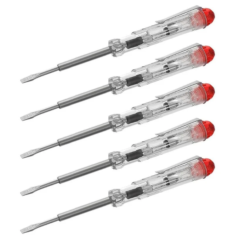 Kit 5 Chaves De Teste De Energia Tensão 500v Clip De Cinto