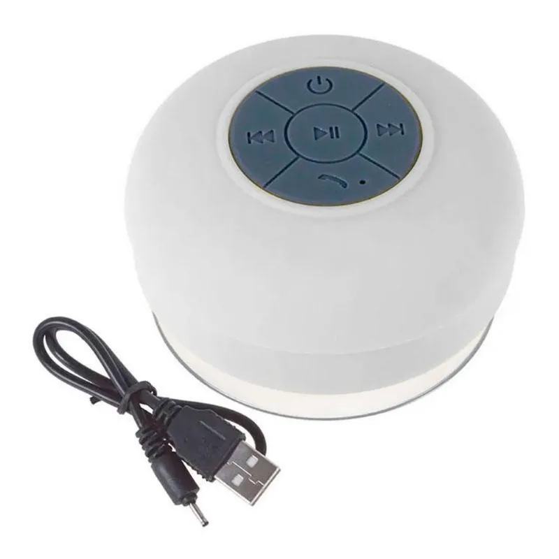 Mini Caixa De Som à Prova D'Água Bluetooth Usb Branca