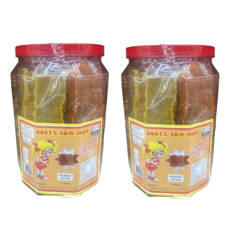 Kit 2 Potes Doce Abobora E Batata Doce 1,1Kg Festa Junina